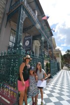 In front of the John Rutledge House Inn - getting ready to start our scavenger hunt. 